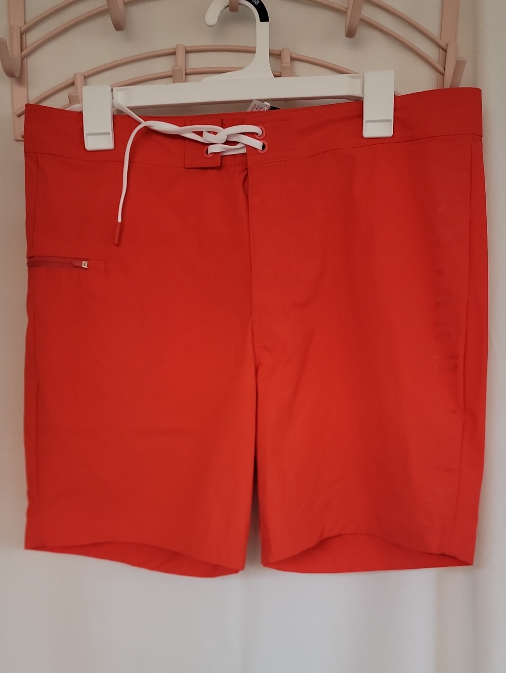 Vineyard Vines Coral-Red Board Shorts with White Drawstring